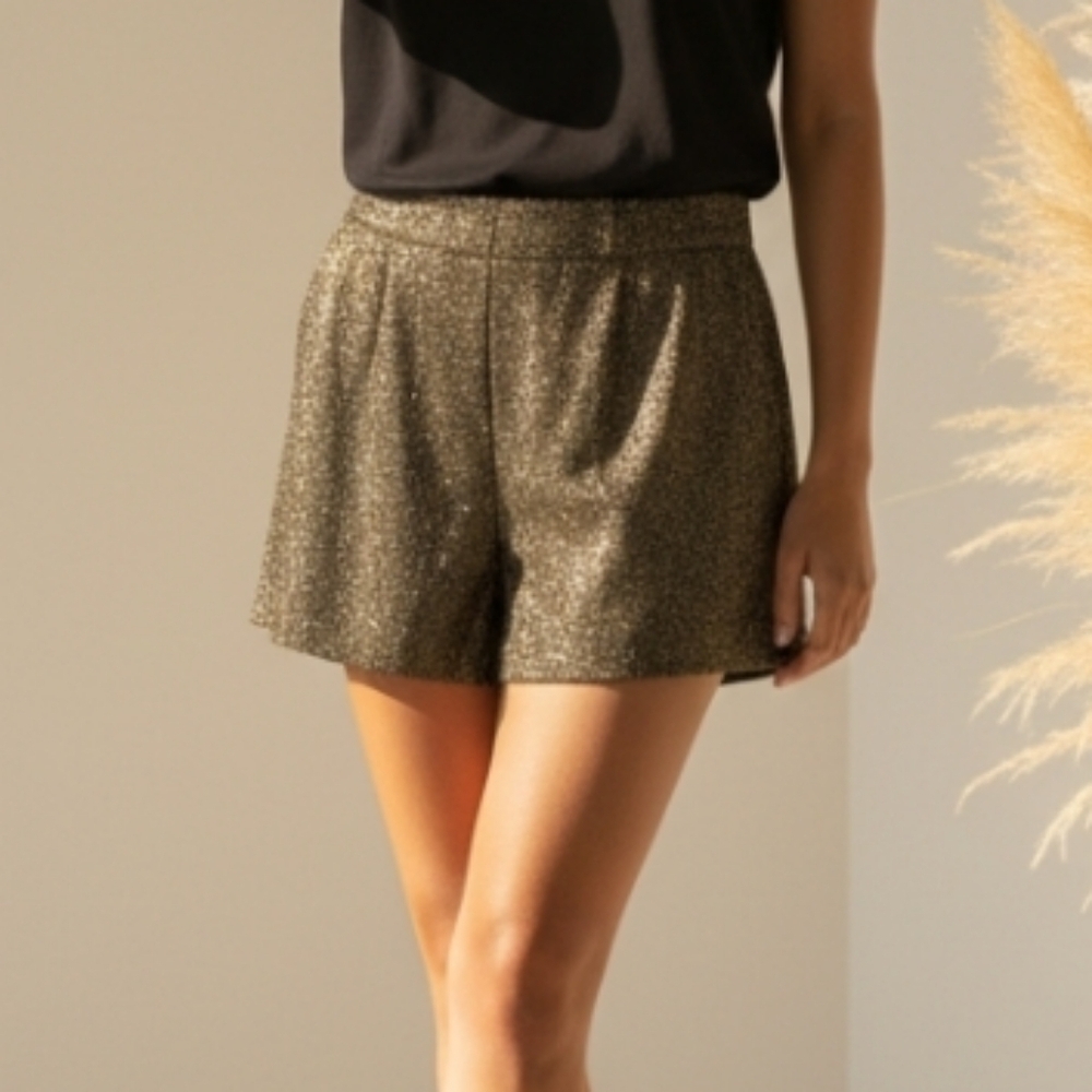 Bishop & Young  Show Stopper Short | Gold Metallic | XS